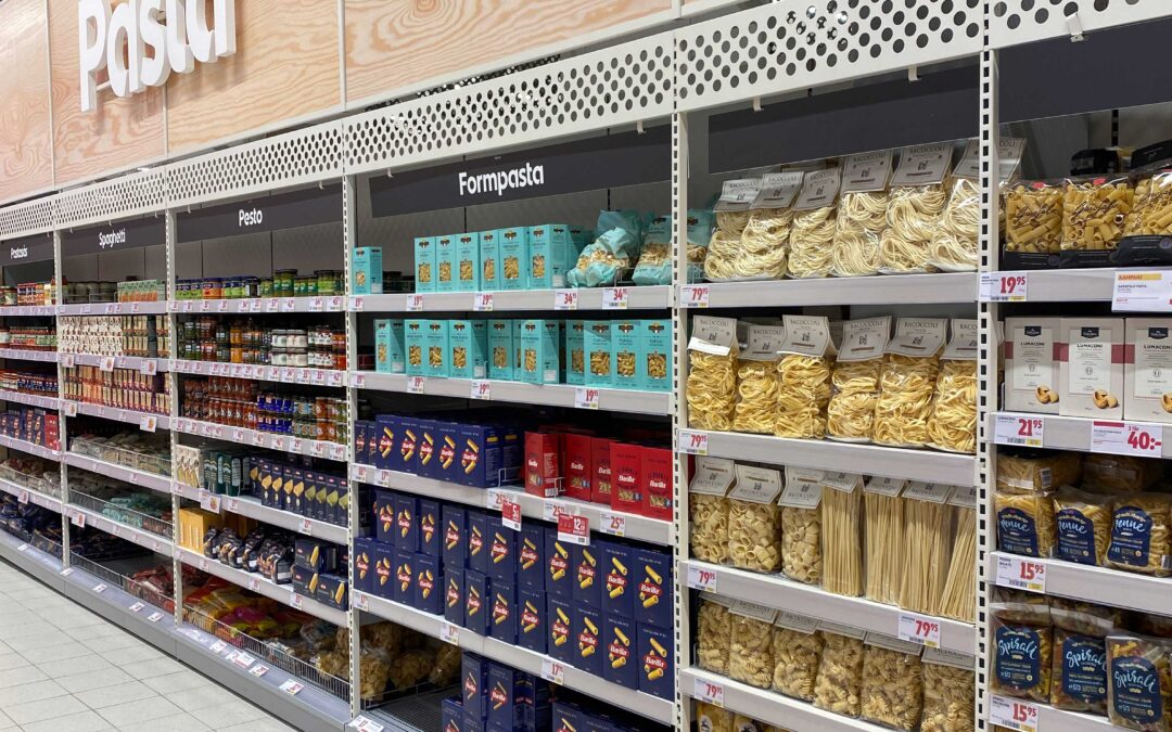 Bacoccoli pasta och olivolja hos ICA, Coop, Sabis och Hemköp